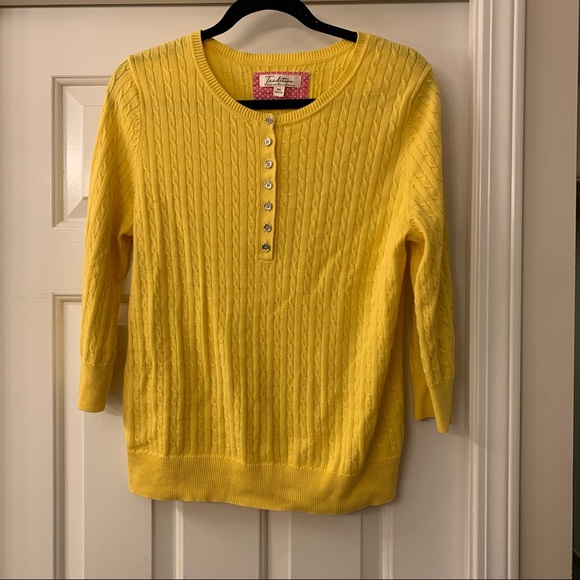 Happy yellow cotton sweater - Picture 1 of 4